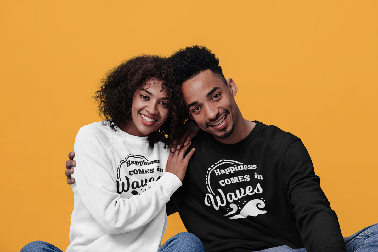 Happiness comes in Waves Unisex Sweatshirt