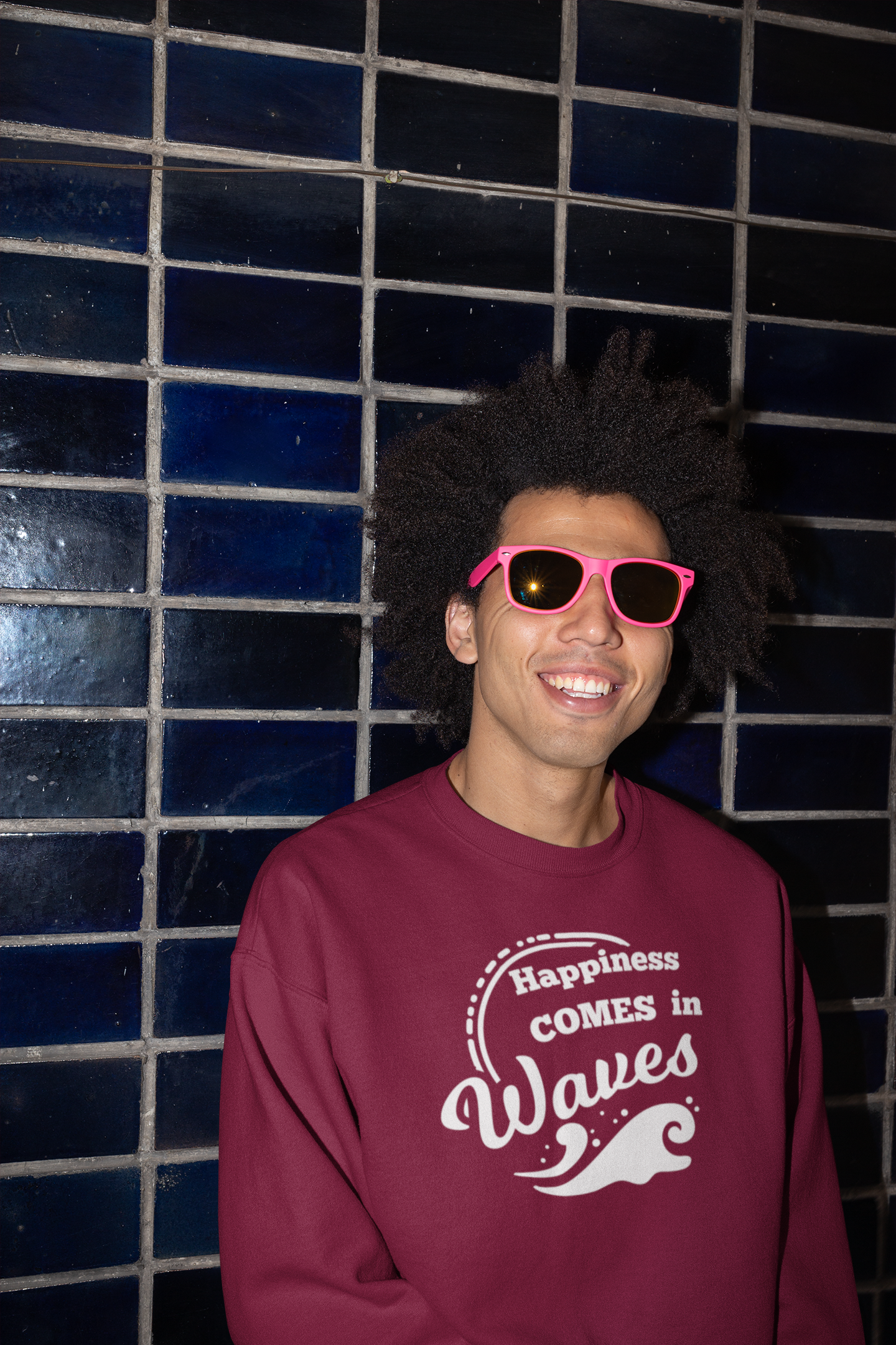 Happiness comes in Waves Unisex Sweatshirt