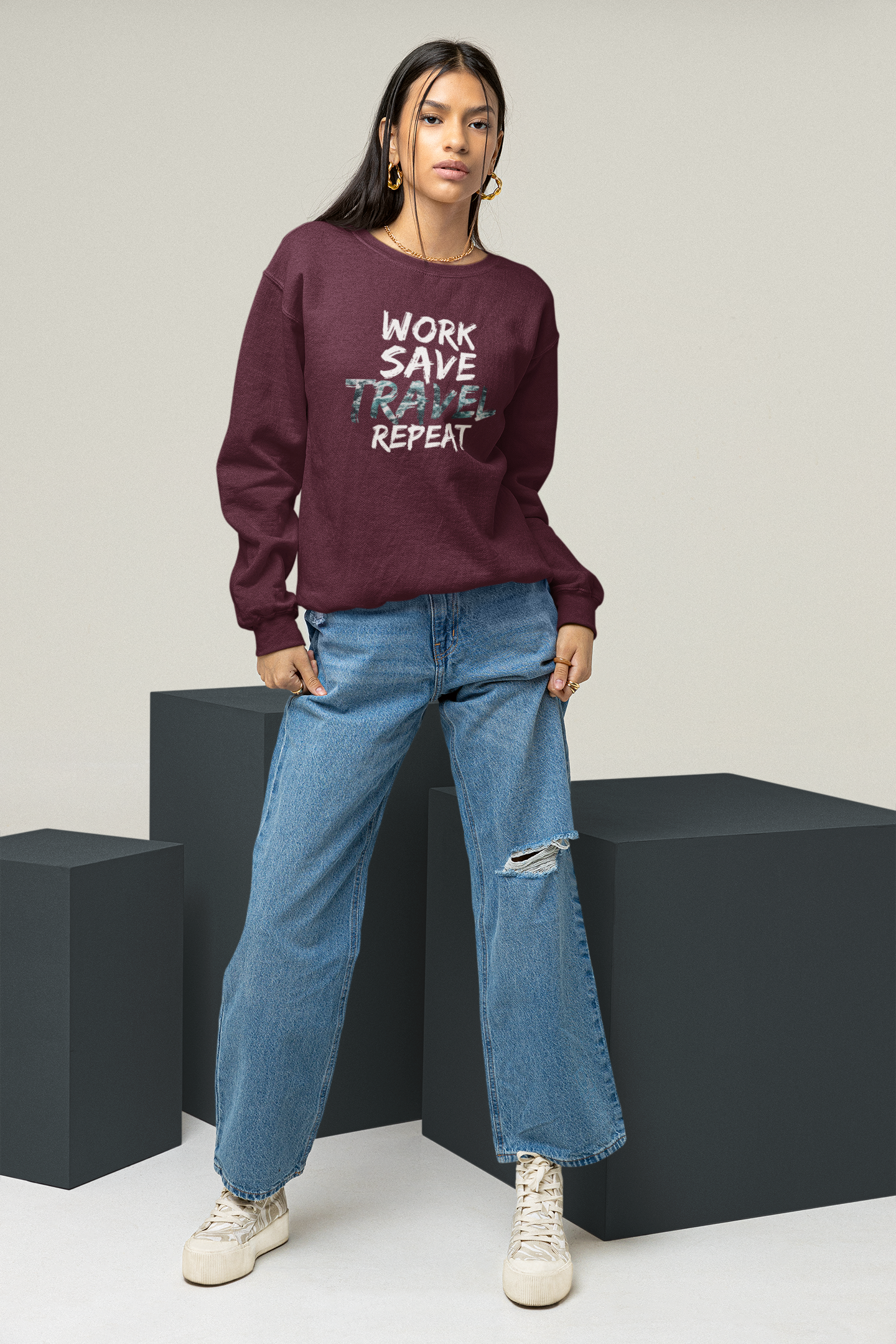 WORK SAVE TRAVEL - SWEATSHIRT UNISEX