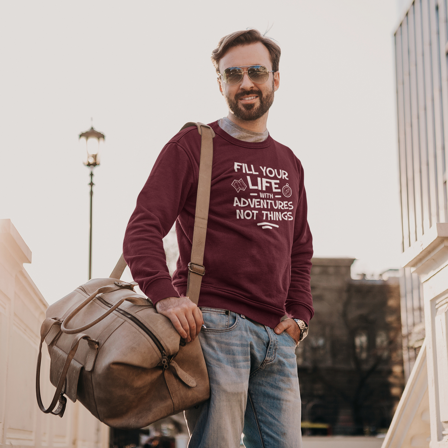 FILL YOUR LIFE WITH ADVENTURES - SWEATER UNISEX