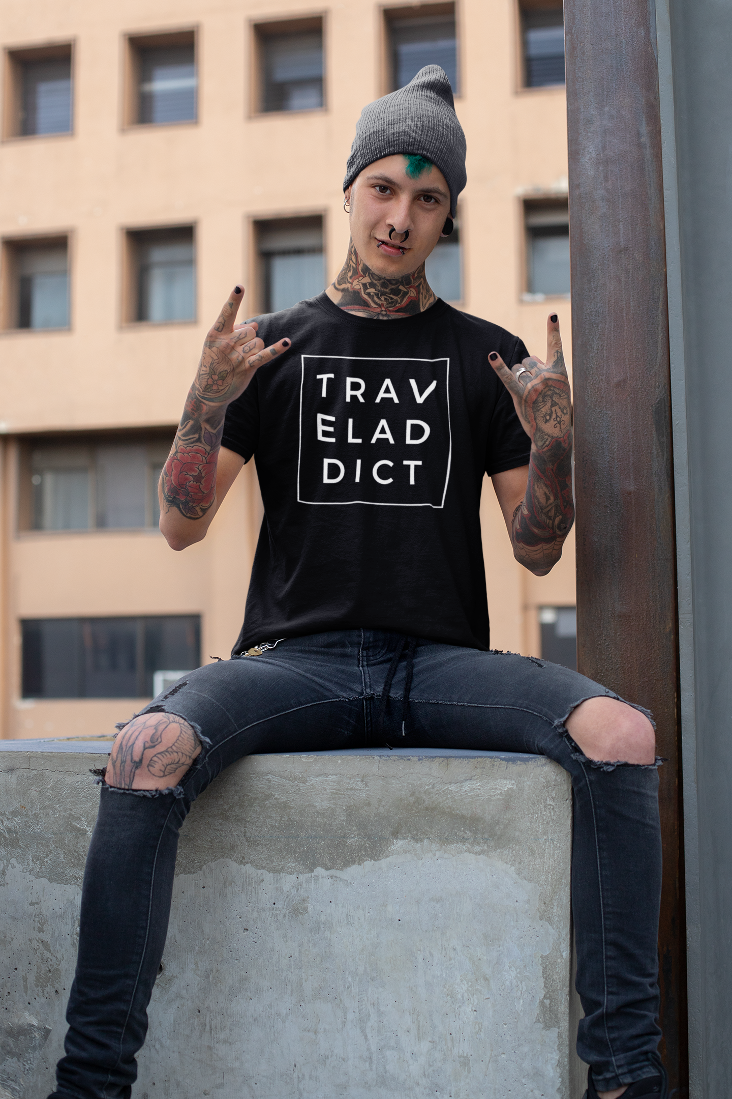 TRAVELADDICT -TSHIRT UNISEX